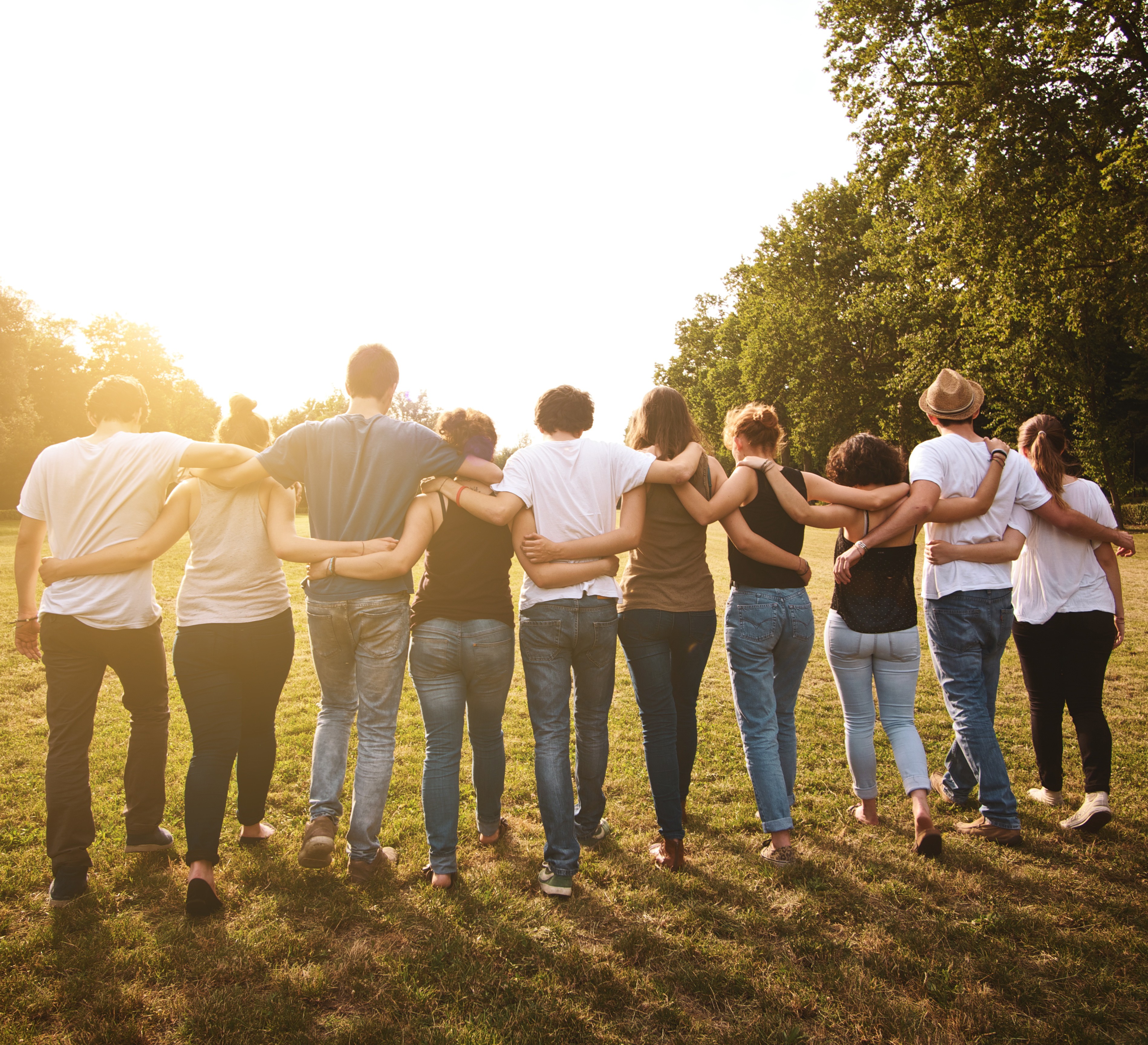 Group of teenagers standing together